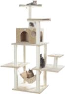 🌴 gleepet gp78680621 cat tree with hammock, beige eco-friendly 68-inch design logo