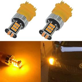 img 4 attached to 🚦 Alla Lighting Super Bright 3156 3157 LED Turn Signal Light Bulbs - 2000 Lumens, 3020 30-SMD - Amber Yellow Blinker Lights Replacement for Cars Trucks - 3156 3457 4157 3157 LED Bulb