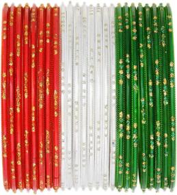 img 3 attached to JDZ COLLECTION Bangles Traditional Tricolor