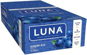 img 3 attached to LUNA BAR - Blueberry Bliss Flavor - Gluten Free Snack Bars with 7g Protein - Non-GMO, Plant-Based Wholesome Snacking - On the Go Snacks (15 Count)