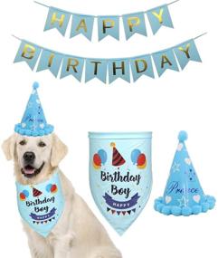 img 4 attached to 🐾 Pawsome Celebrations: Yosbabe Dog Birthday Decorations Kit – Dress Up your Pooch with Bandana, Cone Hat and Banners!