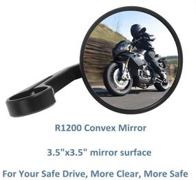 img 2 attached to 🛵 Universal Bar End Mirrors: Motorcycle Handlebar Mirrors 7/8 Handle Round Replacement for 7/8" Handlebar or Inside Handlebars (13-18mm Diameters)