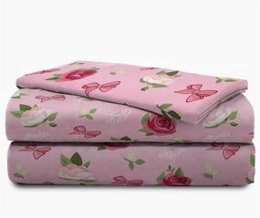 img 2 attached to 🌸 JoJo Siwa Roses & Bows Full Sheet Set - Soft & Cozy Kid’s Bedding - Fade Resistant Polyester Microfiber Sheets (Official Nickelodeon Product)