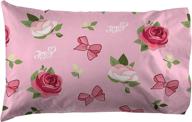 🌸 jojo siwa roses & bows full sheet set - soft & cozy kid’s bedding - fade resistant polyester microfiber sheets (official nickelodeon product) logo