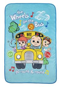 img 4 attached to 🎵 CoComelon Musical Blanket: Entertaining Blue Toddler Blanket for Soothing Melodies