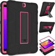 📱 detuosi samsung galaxy tab s2 9.7 case 2015 - shockproof rugged armor full-body kickstand cover logo