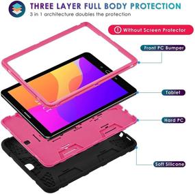 img 2 attached to 📱 DETUOSI Samsung Galaxy Tab S2 9.7 Case 2015 - Shockproof Rugged Armor Full-Body Kickstand Cover