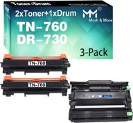 high-quality replacement toner and drum for brother mfc-l2710dw l2750dwxl printer - tn-760 tn760 and dr730 compatible - 3-pack (2 toner + 1 drum) logo