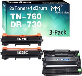 img 4 attached to High-Quality Replacement Toner and Drum for Brother MFC-L2710DW L2750DWXL Printer - TN-760 TN760 and DR730 Compatible - 3-Pack (2 Toner + 1 Drum)