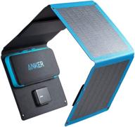 anker 24w solar charger with foldable cigs panel - portable usb solar charger for camping, iphone 12/11/xs max, samsung galaxy s20, and more logo