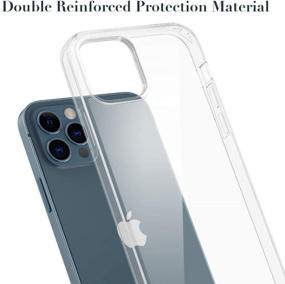 img 3 attached to 📱 Caka Clear Case for iPhone 12 Pro Max: Crossbody Strap, Shockproof Design, Adjustable Neck Lanyard, 6.7 inches - Clear