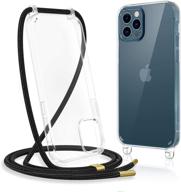 📱 caka clear case for iphone 12 pro max: crossbody strap, shockproof design, adjustable neck lanyard, 6.7 inches - clear logo