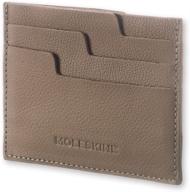 moleskine lineage leather card wallet logo