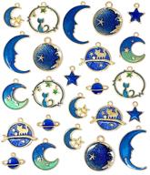 jialeey assorted gold plated enamel cat moon star celestial charm pendant diy kit for earrings, necklace, bracelet jewelry making and crafting: unleash your creative side! logo