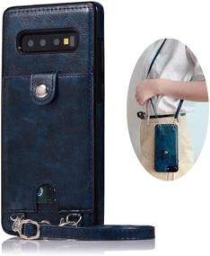 img 4 attached to Jaorty PU Leather Wallet Case For Samsung Galaxy S10 Necklace Lanyard Case Cover With Card Holder Adjustable Detachable Anti-Lost Neck Strap Case For Samsung Galaxy S10