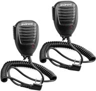 baofeng uv-5r walkie talkie speaker mic: shoulder microphone with clear sound quality - 2 pack logo