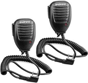 img 4 attached to BaoFeng UV-5R Walkie Talkie Speaker Mic: Shoulder Microphone with Clear Sound Quality - 2 Pack