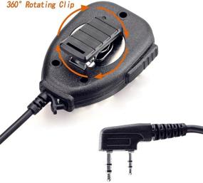 img 2 attached to BaoFeng UV-5R Walkie Talkie Speaker Mic: Shoulder Microphone with Clear Sound Quality - 2 Pack