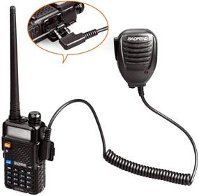 img 1 attached to BaoFeng UV-5R Walkie Talkie Speaker Mic: Shoulder Microphone with Clear Sound Quality - 2 Pack