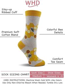 img 3 attached to 🐝 WHD Bee Socks for Women - Bee Enthusiasts Gift - 2-Pack