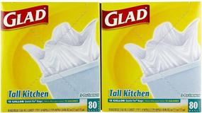 img 2 attached to 🗑️ Glad Quick-Tie White Trash Bags for Tall Kitchen - 13 gallon - 80 count - Pack of 2