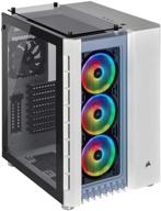 🔮 корпус corsair crystal series 680x rgb white atx с высокой вентиляцией и закаленным стеклом логотип