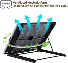img 2 attached to 🎨 Стойка из металлической сетки для светодиодной планки света формата A4 - Вентилируемый металлический держатель для ноутбука и планшета для анимационного искусства, эскизов, рисования, трассировки, алмазной вышивки, книг и многого другого