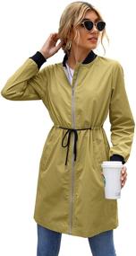 img 4 attached to MOUSYA Windbreaker Lightweight Jackets Overcoat Women's Clothing and Coats, Jackets & Vests