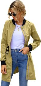 img 1 attached to MOUSYA Windbreaker Lightweight Jackets Overcoat Women's Clothing and Coats, Jackets & Vests