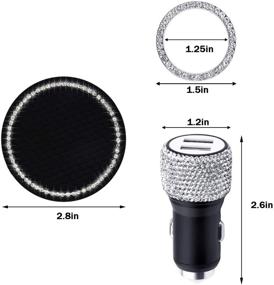 img 3 attached to AUXSOUL Charger Rhinestone Interior Accessories