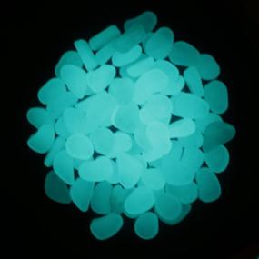 img 2 attached to 🐠 Blue-Green Glow in The Dark Gravel - Photoluminescent Pebble Fluorescent Cobblestone Noctilucent Resin Stone for Fish Tank, Aquarium, Garden Trails Decoration - 250 g
