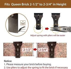 img 1 attached to Brick Hook Clips (12 Pack) - No Drill Hanging Solution for Outdoors, Heavy Duty Brick Hangers, Fits Queen Size Brick