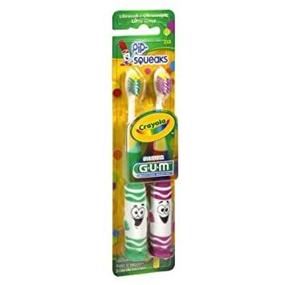 img 2 attached to 🦷 Зубные щетки GUM Crayola Pip-Squeaks Ultrasoft 2 шт. разных цветов (упаковка из 4 шт.)