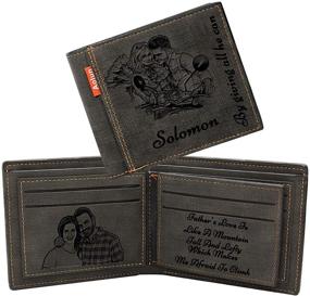 img 4 attached to Mens Wallet Wallets Bifold Fathers Men's Accessories and Wallets, Card Cases & Money Organizers