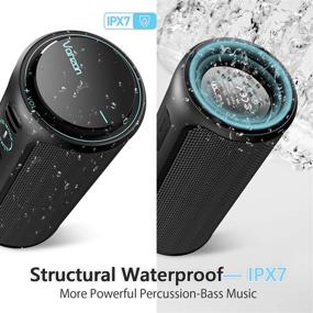 img 2 attached to 🔊 Vanzon Climber-Z Портативная Bluetooth колонка 30W - Водонепроницаемость IPX7, Bluetooth V5.0, Супер-мощные басы - Идеальна для вечеринок, путешествий, дома и на открытом воздухе.