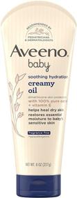 img 4 attached to 🧴 Aveeno Baby Soothing Hydration Creamy Oil - Dry and Sensitive Skin Solution, Fragrance & Steroid-Free, 8 Fl Oz