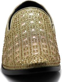 img 1 attached to Vintage Fashion Rhinestone Designer Loafers Men's Shoes for Loafers & Slip-Ons