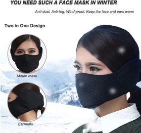 img 3 attached to 🏔️ KIVETAI Half Face Mask Winter Warm Dust Windproof Mouth Ski Earmuffs Adjustable Adults Motorcycle Cycling Skiing Snowboard Hiking Outdoor Activities