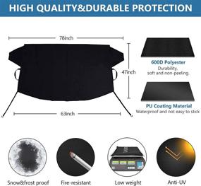 img 2 attached to ❄️ LADER Windshield Snow Cover: Ultimate Protection for Your Car from Snow, Ice, Sun, and Frost - Fits Most Cars, Trucks, Vans, and SUVs