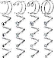 stainless steel 24pcs piercing womens logo