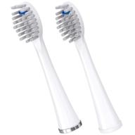waterpik sonic-fusion flossing toothbrush replacement brush heads - full size, 2 count white logo