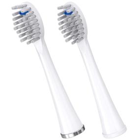 img 4 attached to Waterpik Sonic-Fusion Flossing Toothbrush Replacement Brush Heads - Full Size, 2 Count White