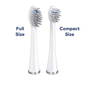 img 1 attached to Waterpik Sonic-Fusion Flossing Toothbrush Replacement Brush Heads - Full Size, 2 Count White
