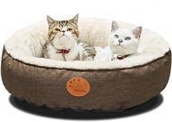 🐱 hachikitty washable donut cat bed round, cat beds for indoor cats medium, machine washable big cat bed, 24 inch logo