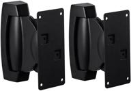 🔊 universal adjustable heavy-duty speaker wall mounts by mount-it! - suitable for bookshelf, large or small speakers - 1 pair, 22 lbs capacity - black logo