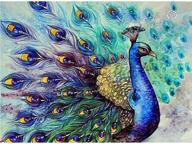 🦚 airdea diy 5d diamond painting kit: stunning peacock opening crystal drill rhinestone embroidery – perfect arts and craft canvas wall decor (11.8x15.8 inch) logo