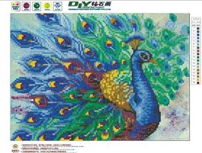 img 2 attached to 🦚 AIRDEA DIY 5D Diamond Painting Kit: Stunning Peacock Opening Crystal Drill Rhinestone Embroidery – Perfect Arts and Craft Canvas Wall Decor (11.8x15.8 inch)