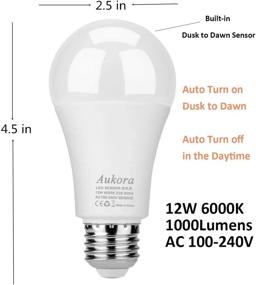 img 3 attached to Brilliant Daylight Yard Garage Lighting Solution - Aukora 100 Watt Equivalent