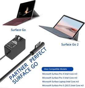 img 3 attached to 🔌 High-Quality Surface Go & Go 2 Charger - 24W 15V 1.6A for Surface Pro 4, Pro 3, 2017, and Surface Laptop (Core m3)