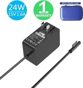 img 2 attached to 🔌 High-Quality Surface Go & Go 2 Charger - 24W 15V 1.6A for Surface Pro 4, Pro 3, 2017, and Surface Laptop (Core m3)